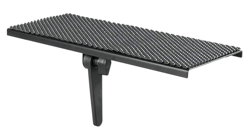 Mount Plus APM-09-02-2X Top Shelf TV Mounting Bracket 12-inch Wide Platform | Holds Speaker, Streaming Device, Game Console, and More (2 Pack Black Protective Ledges) - Image 1